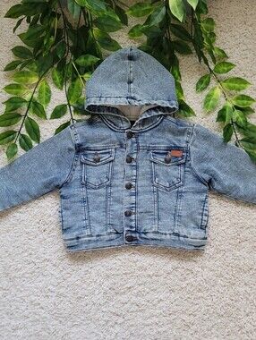 Toddler Boy Hooded Denim Jacket (2T)